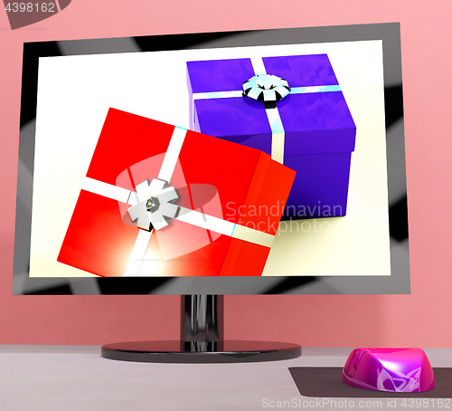 Image of Gift Purchases Or Computer Greetings Online