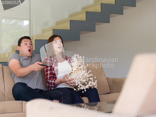 Image of young handsome couple enjoying free time