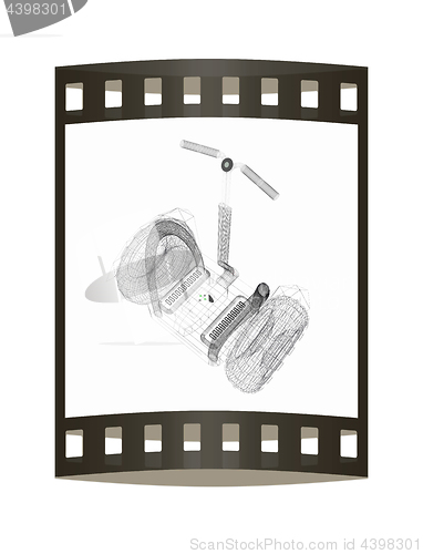 Image of Mini electrical and ecological transport on a white background. 