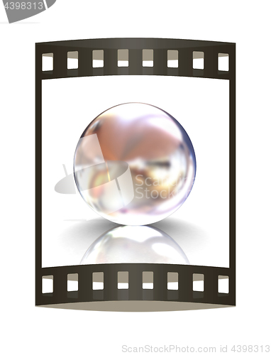 Image of Chrome Ball. 3d render. The film strip.