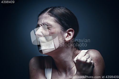 Image of a young girl with a patch on her mouth