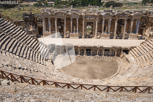 Image of Roman amphitheatre in the ruins of Hierapolis