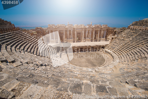 Image of Roman amphitheatre in the ruins of Hierapolis