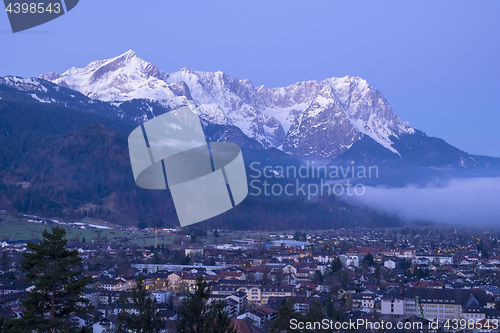 Image of View to Garmisch-Partenkirchen in the morning