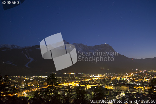 Image of View to Garmisch-Partenkirchen at evening