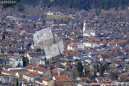 Image of View to Garmisch-Partenkirchen in spring