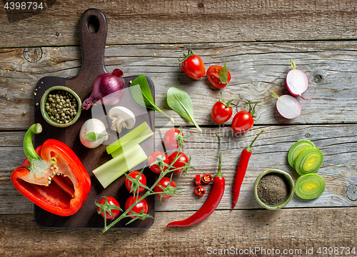 Image of various fresh vegetables