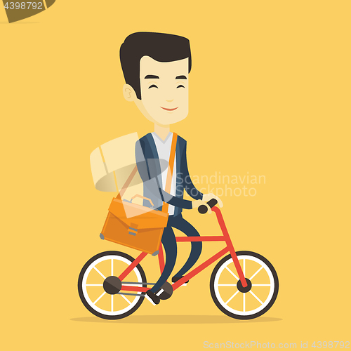 Image of Man riding bicycle vector illustration.