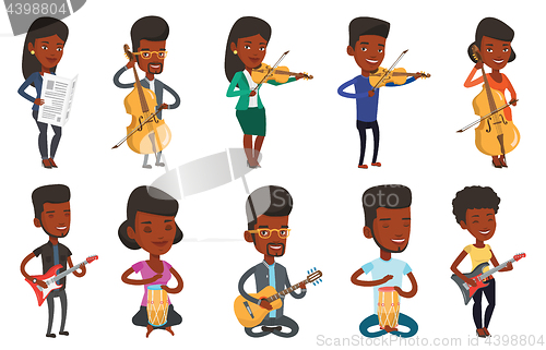 Image of Vector set of media people characters.