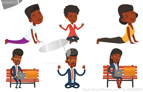 Image of Vector set of sport characters.