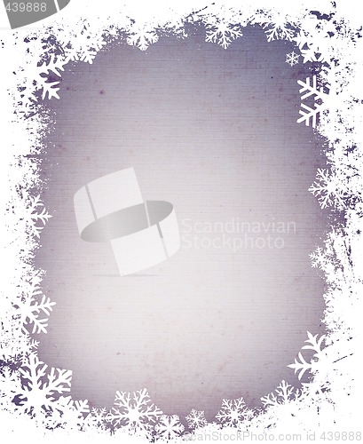 Image of grunge snowflakes frame