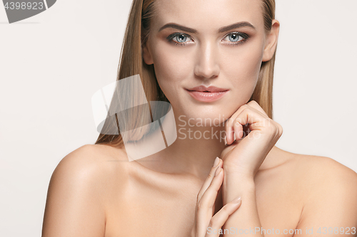 Image of Beautiful Girl face. Perfect skin