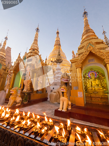 Image of The Shwedagon Pagoda in Yangon, Myanmar