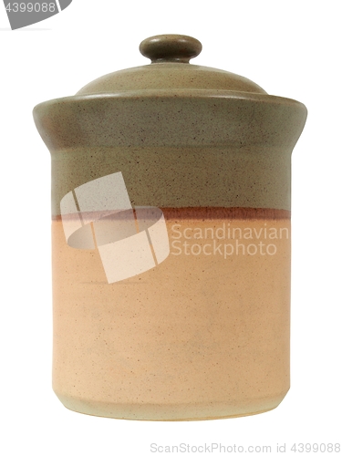 Image of Ceramic container on white