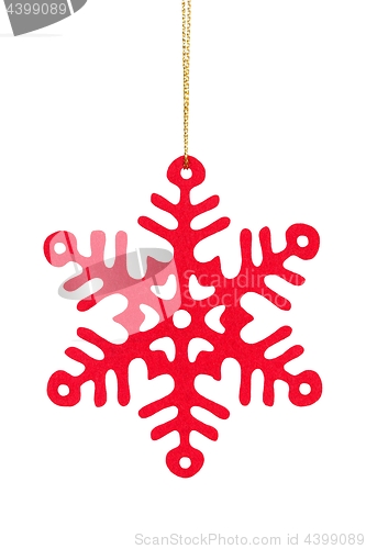 Image of Christmas snowflake on white