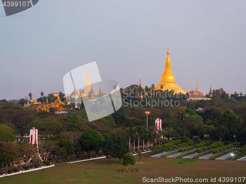 Image of The Shwedagon Pagoda in Yangon, Myanmar