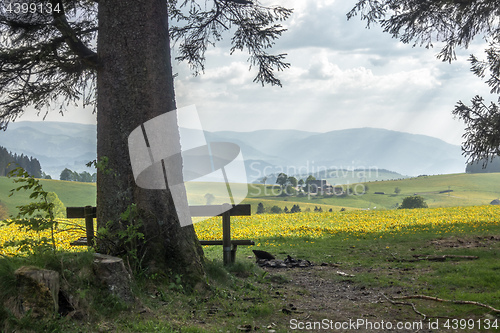 Image of beautiful view landscape south Germany