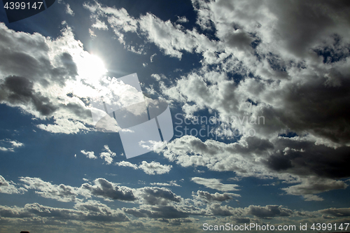 Image of Blue sky with clouds