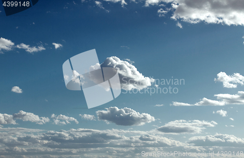 Image of Blue sky with clouds