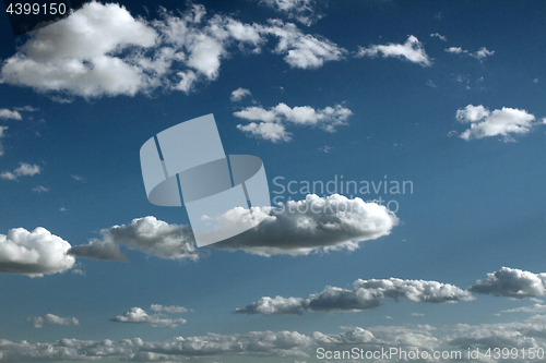 Image of Blue sky with clouds