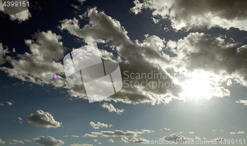 Image of Blue sky with clouds