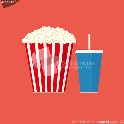 Image of Cinema concept vector popcorn illustration