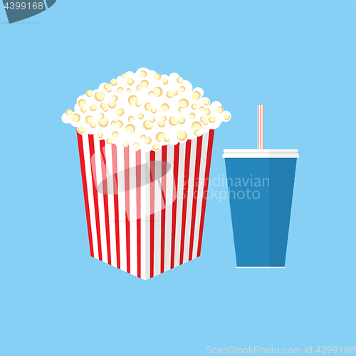 Image of Cinema concept vector popcorn illustration