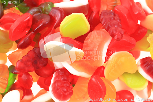 Image of jelly gumdrop sweet background