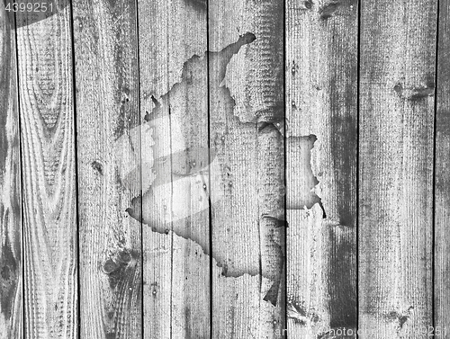 Image of Map of Colombia on weathered wood