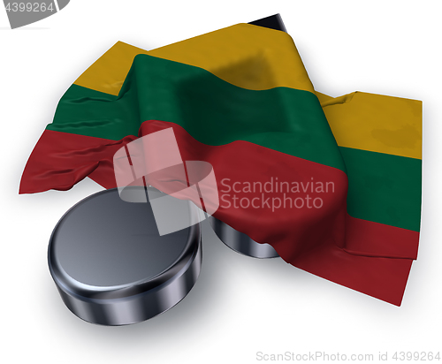 Image of music note and flag of lithuania