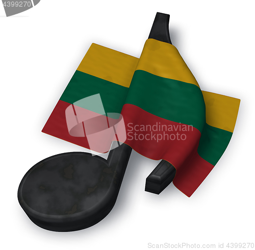 Image of music note and flag of lithuania