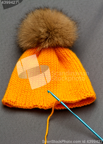 Image of Orange handmade hat