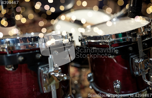 Image of close up of drums at music studio