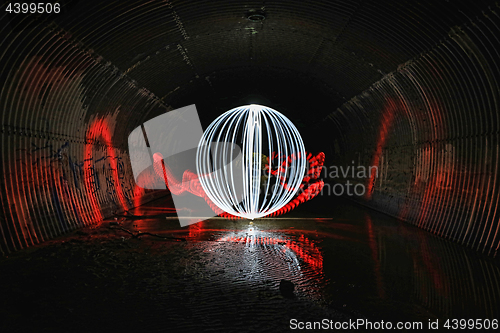 Image of Light Painting With Color and Tube Lighting