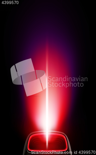 Image of red flame of a modern torch