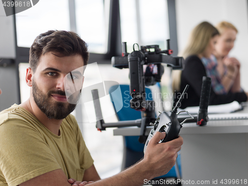 Image of videographer at work