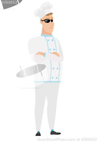 Image of Confident chef cook in sunglasses.