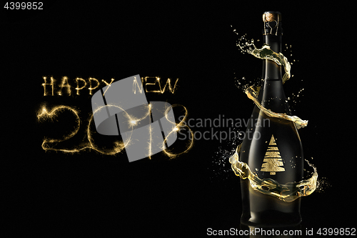 Image of New Year Celebration with champagne