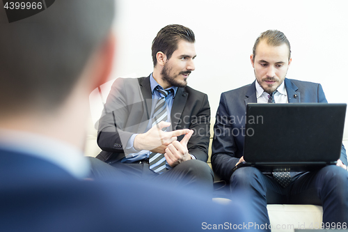 Image of Corporate business team and manager at business meeting.