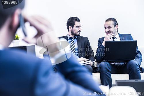 Image of Corporate business team and manager at business meeting.