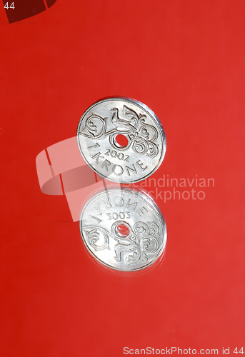 Image of Coin on red