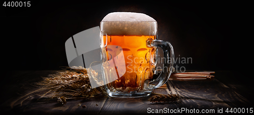 Image of Beer on black background