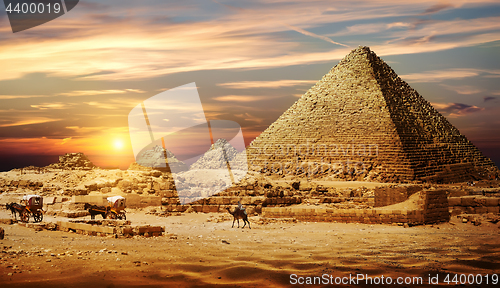 Image of Pyramid in desert