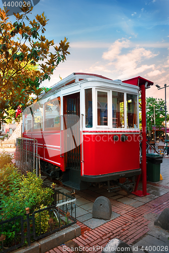 Image of Red old tram