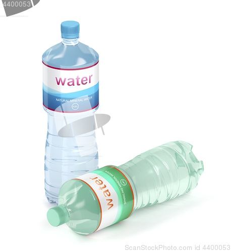 Image of Mineral and sparkling water bottles