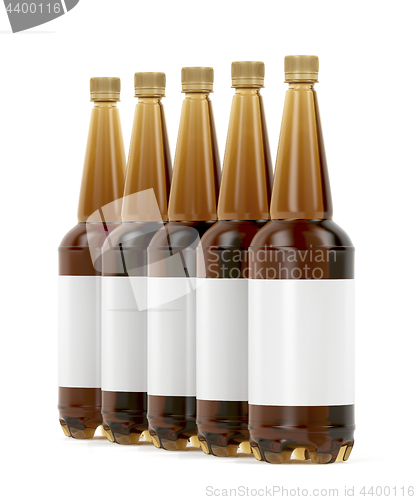 Image of Beer bottles with blank labels 