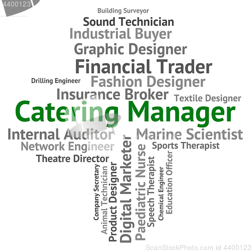 Image of Catering Manager Shows Restaurant Hire And Overseer