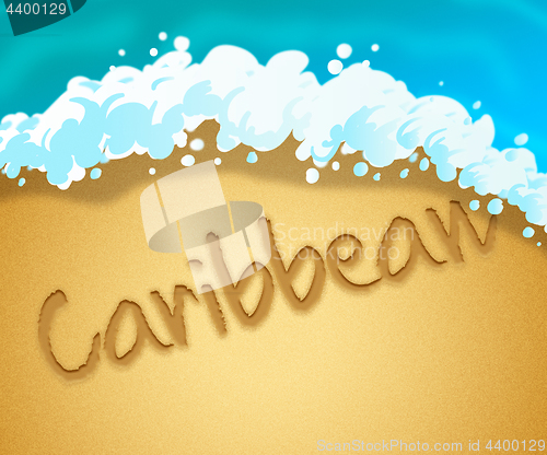Image of Caribbean Holiday Represents Go On Leave And Break