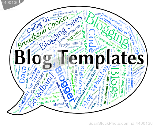 Image of Blog Templates Shows Websites Words And Text