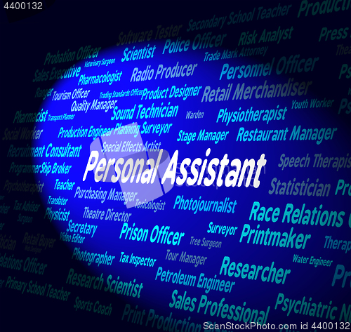 Image of Personal Assistant Represents Career Occupations And Private